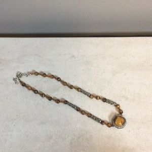 Tiger eye drop bead 9.5” necklace